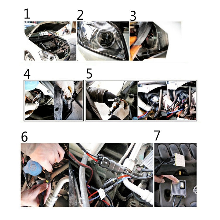 DC12V 35W H27/880/881 HID Xenon Light Single Beam Super Vision Water-resistant Head Lamp, Color Temperature: 6000K, Pack of 2