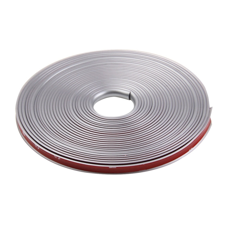 Universal Decorative Scratchproof Stickup 8M Flexible Car Wheel Hub TRIM Mouldings Decoration Strip(Grey)