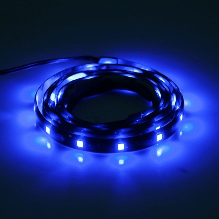 10 PCS 60cm 30 LED Water-resistant Flexible Car Strip Light, DC 12V(Blue Light)