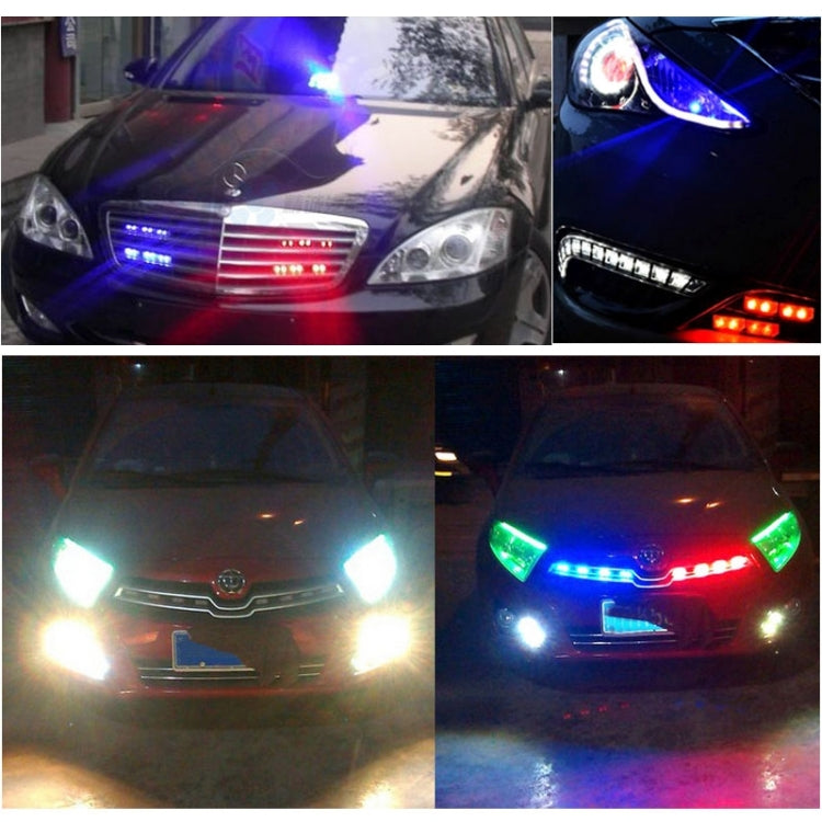 2 PCS 6 inch 6 LED 2 x 18W Car Flash Warning Light Yellow Change White Waterproof Emergency Light, DC 12V - free shipping - PMC TechLife - Order now!