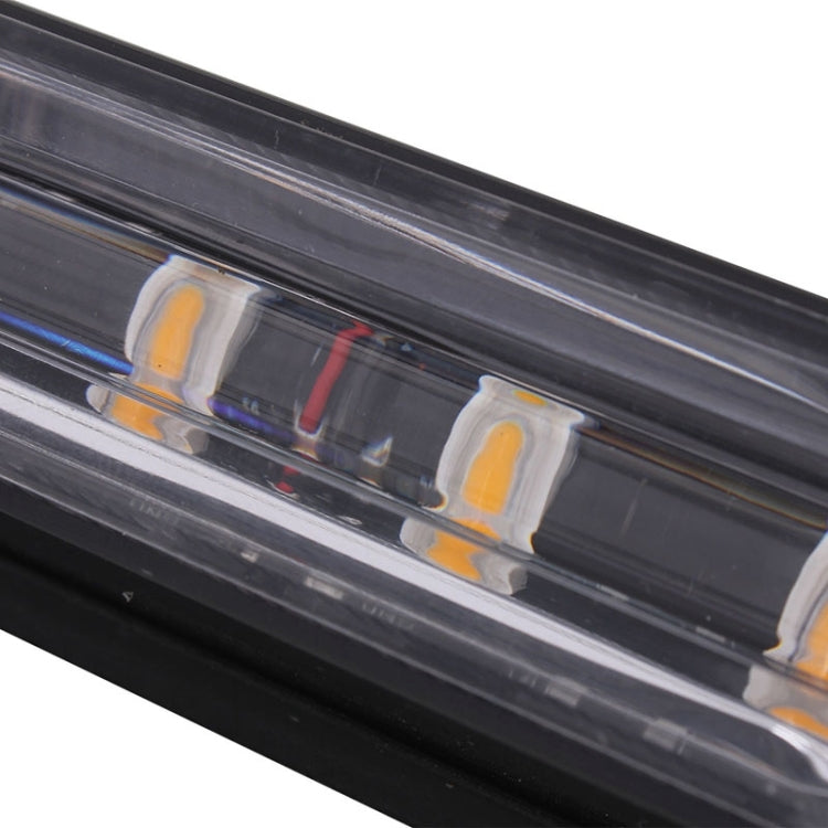 12W 720LM 4-LED Yellow Light 18 Flash Patterns Car Strobe Emergency Warning Light Lamp, DC 12V