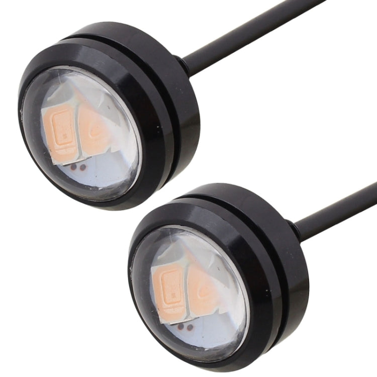 2 PCS 22.5mm 1.5W 150LM Pink Light 3 LED SMD 5630 Spotlight Eagle Eye Light Daytime Running Light for Vehicles