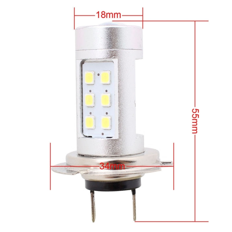 2 PCS H7 4.2W 630LM White Light 21 LED 2835 SMD Car Front Fog Light Lamp Bulb, DC 12V