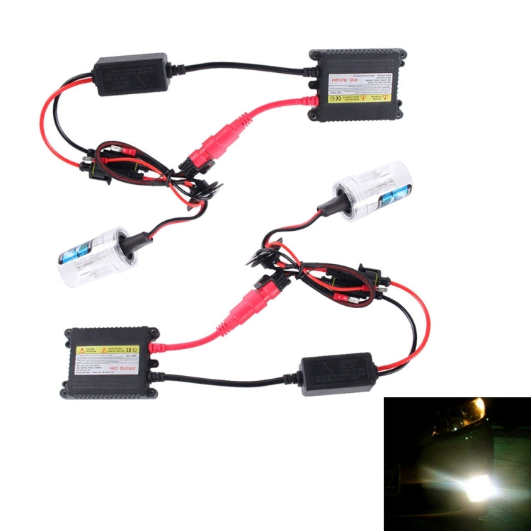 DC12V 35W 2x H7 Slim HID Xenon Light, High Intensity Discharge Lamp, Color Temperature: 6000K
