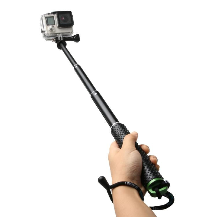 Handheld 49cm Extendable Pole Monopod with Screw for GoPro, Insta360, DJI and Other Action Cameras(Green)
