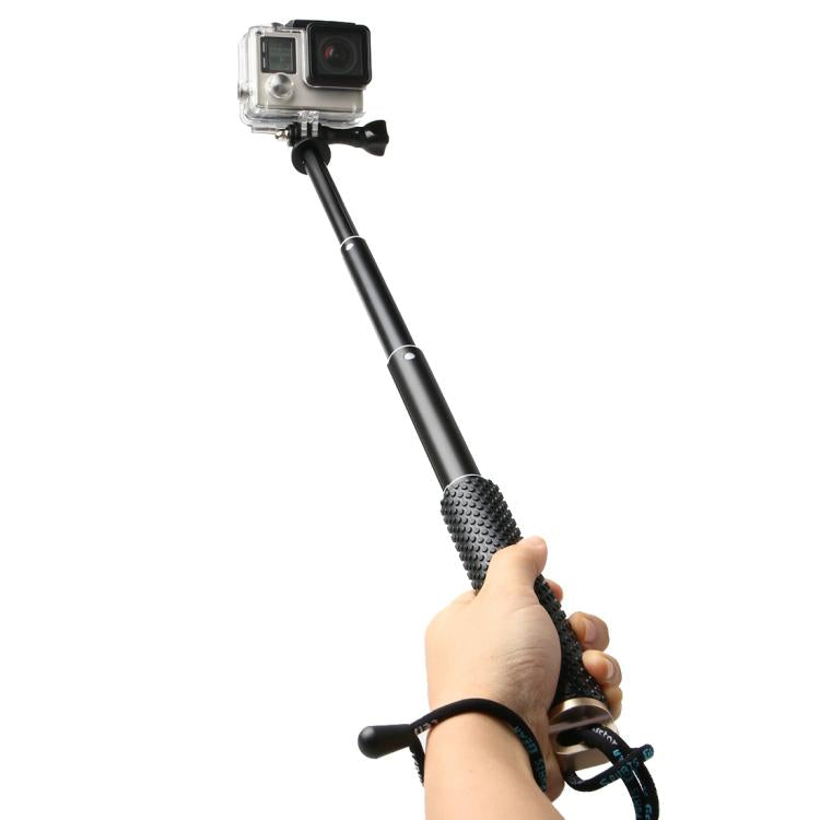 Handheld 49cm Extendable Pole Monopod with Screw for GoPro, Insta360, DJI and Other Action Cameras(Gold)