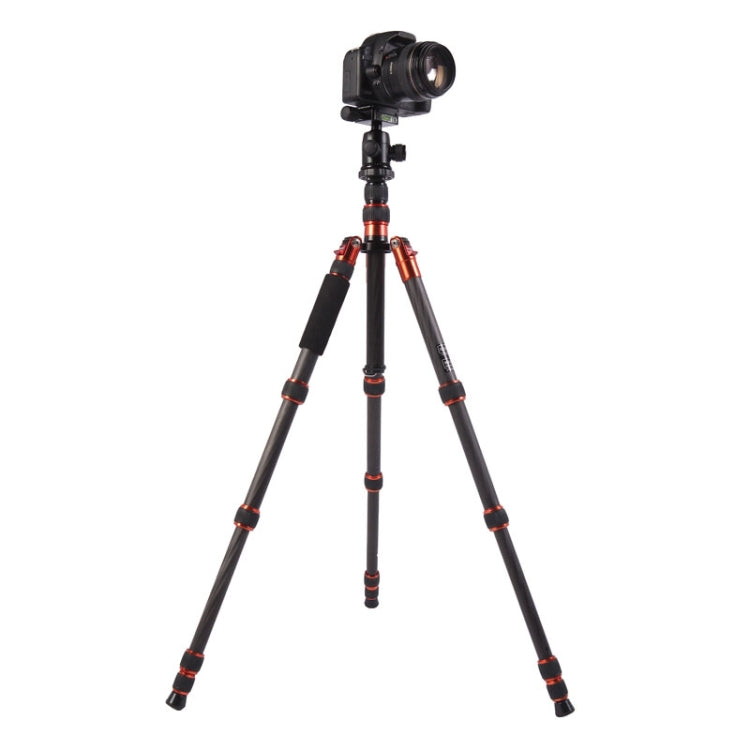 Triopo GT-2505x8.C Adjustable Portable Carbon Fiber Tripod with B-1 Aluminum Ball Head for Canon Nikon Sony DSLR Camera(Black)