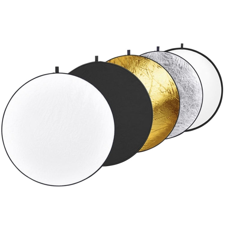5 in 1 (Silver / Translucent / Gold / White / Black) Folding Reflector Board (80cm) - free shipping - PMC Jewellery - Order now!