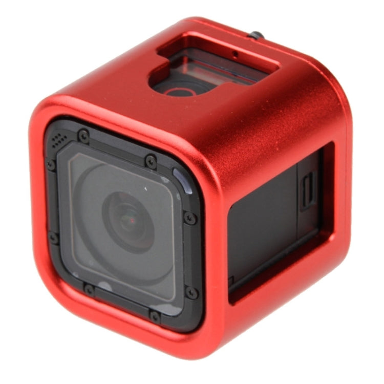 Housing Shell CNC Aluminum Alloy Protective Cage with Insurance Back Cover for GoPro HERO5 Session /HERO4 Session /HERO Session(Red) - free shipping - PMC Jewellery - Order now!