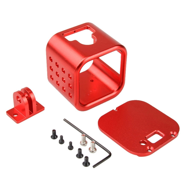 Housing Shell CNC Aluminum Alloy Protective Cage with Insurance Back Cover for GoPro HERO5 Session /HERO4 Session /HERO Session(Red) - free shipping - PMC Jewellery - Order now!