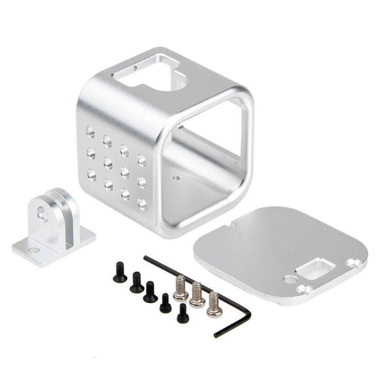Housing Shell CNC Aluminum Alloy Protective Cage with Insurance Back Cover for GoPro HERO5 Session /HERO4 Session /HERO Session(Silver) - Metal Cases by PMC TechLife | Online Shopping South Africa | PMC TechLife | Buy Now Pay Later Mobicred