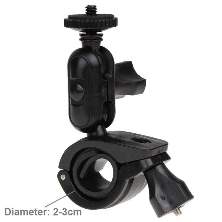 360 Degrees Rotation Bicycle Motorcycle Holder Handlebar Mount with Screw & Tripod Adapter for PULUZ Action Sports Cameras Jaws Flex Clamp Mount for GoPro, Insta360, DJI and Other Action Cameras