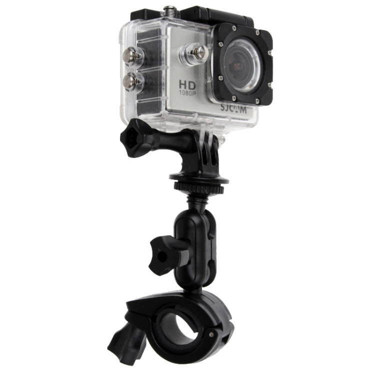 360 Degrees Rotation Bicycle Motorcycle Holder Handlebar Mount with Screw & Tripod Adapter for PULUZ Action Sports Cameras Jaws Flex Clamp Mount for GoPro, Insta360, DJI and Other Action Cameras