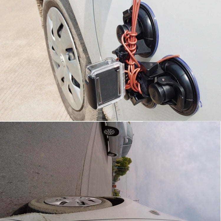 XM70-B Triangle Direction Suction Cup Mount with Hexagonal Screwdriver for GoPro, Insta360, DJI and Other Action Cameras(Black) - Holder by PMC TechLife | Online Shopping South Africa | PMC TechLife | Buy Now Pay Later Mobicred