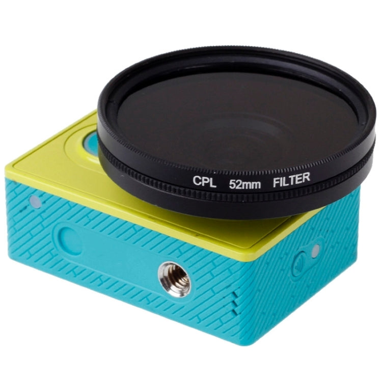 52mm CPL Filter Circular Polarizer Lens Filter with Cap for Xiaomi Xiaoyi 4K+ / 4K, Xiaoyi Lite, Xiaoyi Sport Camera