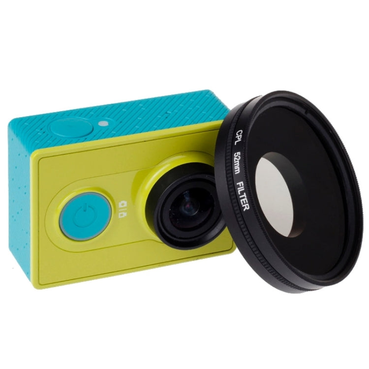 52mm CPL Filter Circular Polarizer Lens Filter with Cap for Xiaomi Xiaoyi 4K+ / 4K, Xiaoyi Lite, Xiaoyi Sport Camera