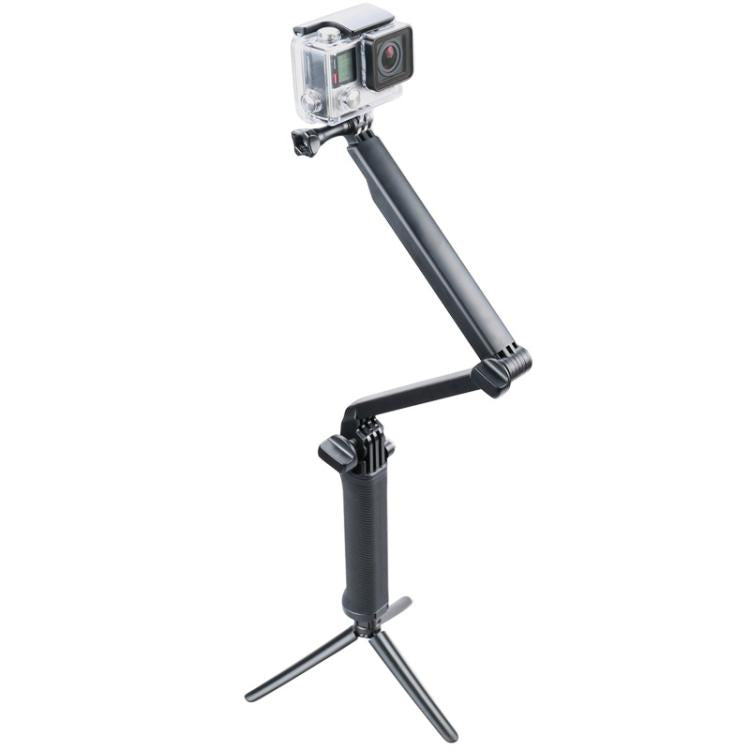 3-Way Multi Function Extendable Monopod Tripod Folding Rotating Arm Camera Handle for GoPro, Insta360, DJI and Other Action Cameras - Extendable Pole by PMC Jewellery | Online Shopping South Africa | PMC Jewellery | Buy Now Pay Later Mobicred