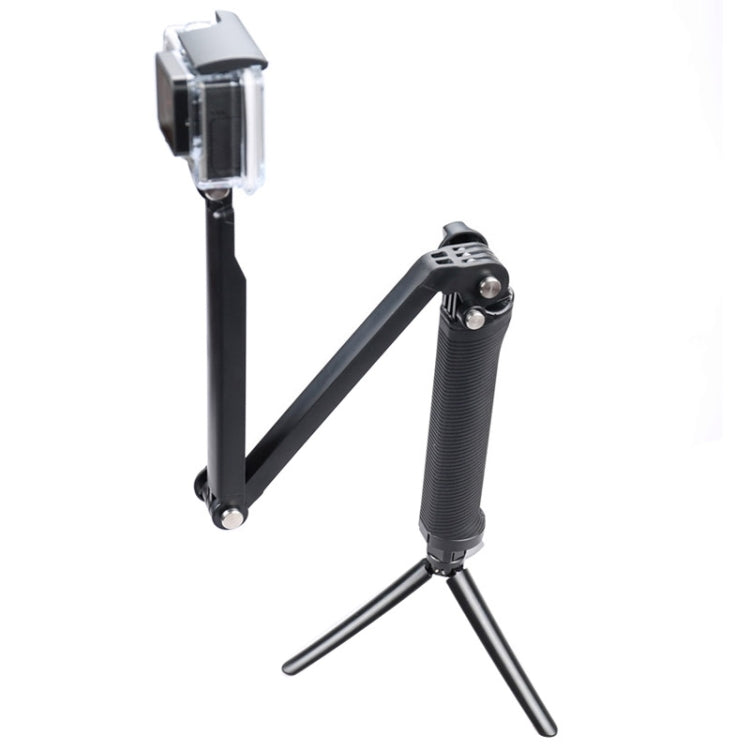 3-Way Multi Function Extendable Monopod Tripod Folding Rotating Arm Camera Handle for GoPro, Insta360, DJI and Other Action Cameras - Extendable Pole by PMC Jewellery | Online Shopping South Africa | PMC Jewellery | Buy Now Pay Later Mobicred