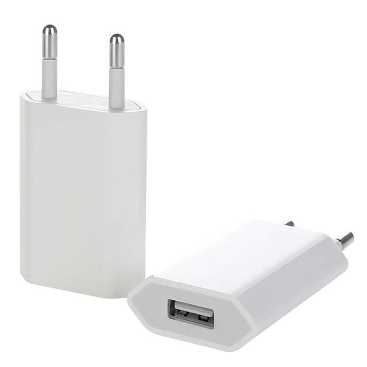 5V / 1A (EU Plug) USB Charger Adapter For iPhone, Galaxy, Huawei, Xiaomi, LG, HTC and Other Smart Phones, Rechargeable Devices(White)