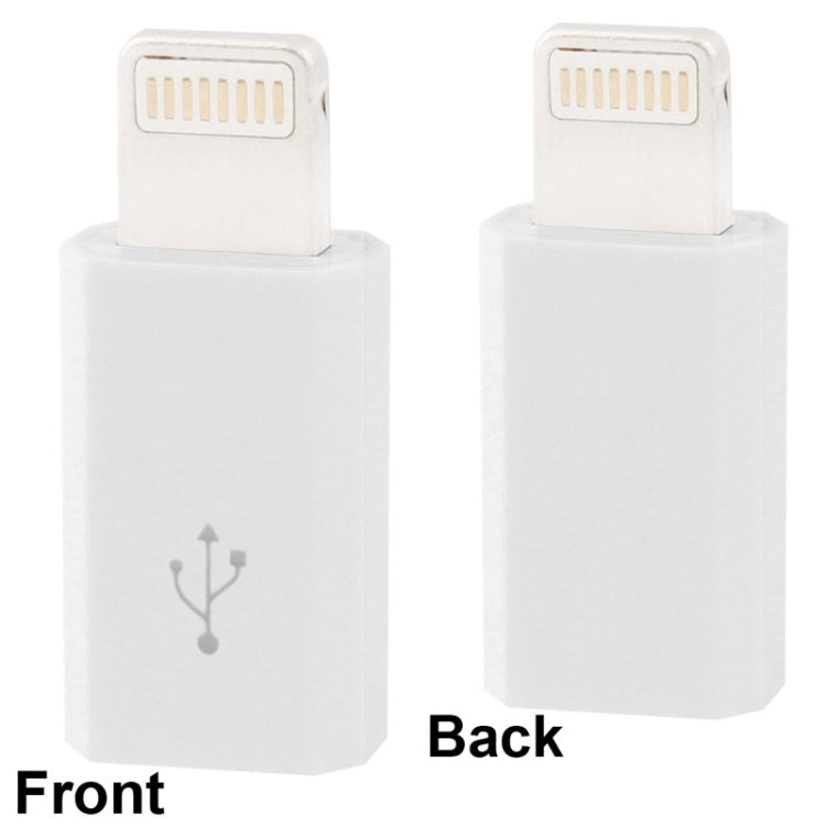 Micro 5 Pin USB to 8 Pin Charge & Data Transfer Adapter(White)