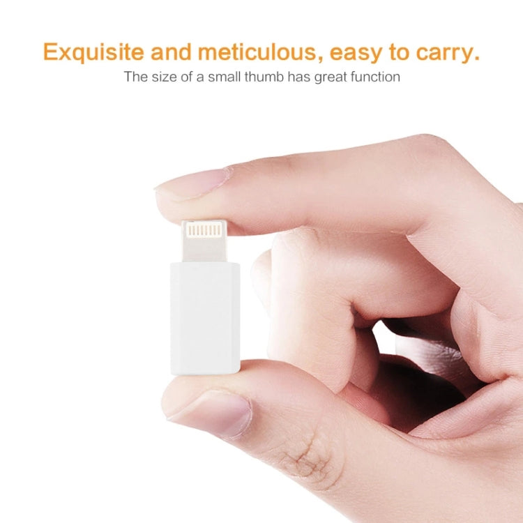Micro 5 Pin USB to 8 Pin Charge & Data Transfer Adapter(White)