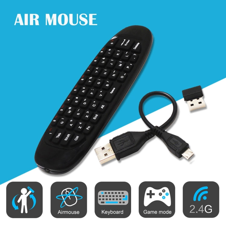 C120 T10 Fly Air Mouse 2.4GHz Rechargeable Wireless Keyboard Remote Control for Android TV Box / PC - MINI PC Accessories & Gadgets by PMC Jewellery | Online Shopping South Africa | PMC Jewellery | Buy Now Pay Later Mobicred