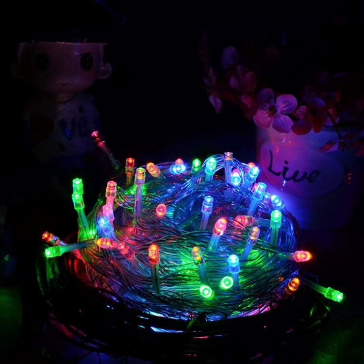 Water-resistant String Light, Length: 10m, 100 LED RGB Light with Controller, Flashing / Fading / Chasing Effect, AC 220V, EU Plug