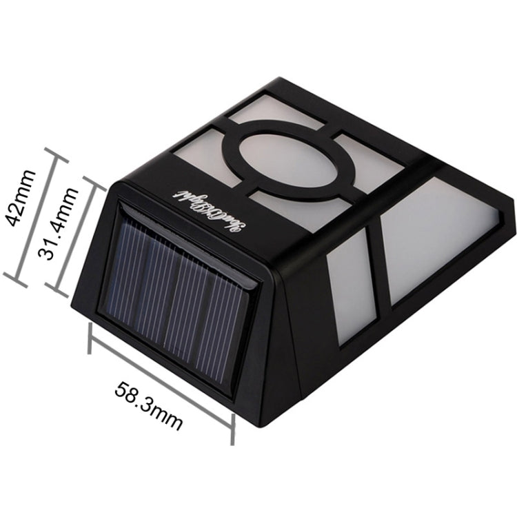 Outdoor High Power 0.2W Solar Lantern Light, 2 LED Fence Lamp Solar Wall Mounted Light