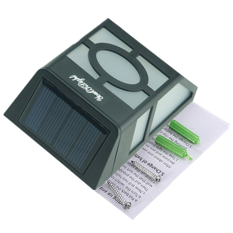 Outdoor High Power 0.2W Solar Lantern Light, 2 LED Fence Lamp Solar Wall Mounted Light