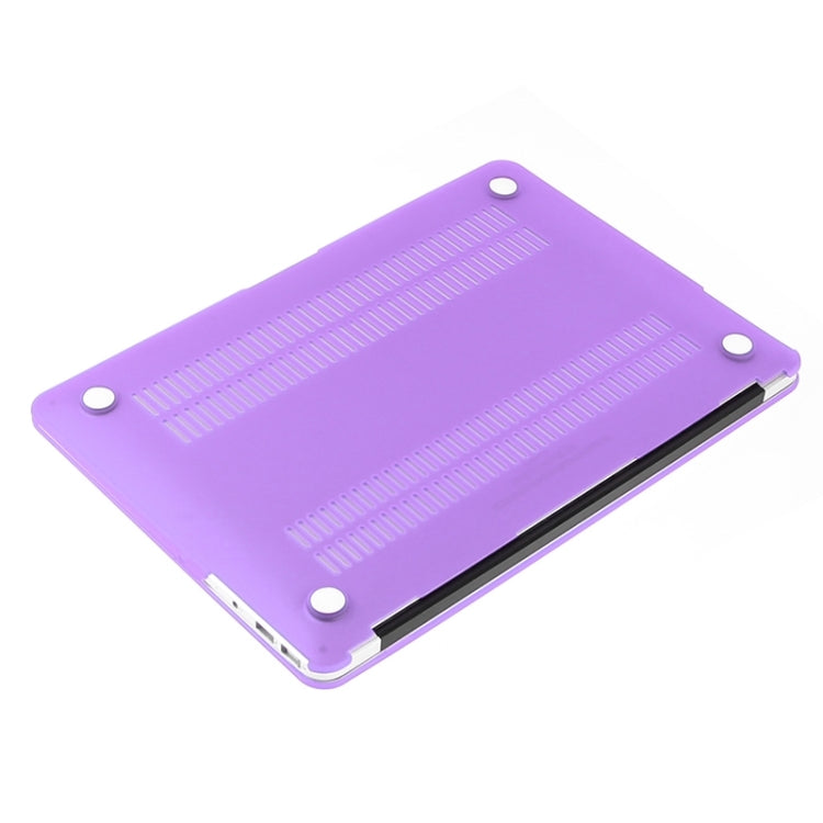 ENKAY for Macbook Air 11.6 inch (US Version) / A1370 / A1465 Hat-Prince 3 in 1 Frosted Hard Shell Plastic Protective Case with Keyboard Guard & Port Dust Plug(Purple)