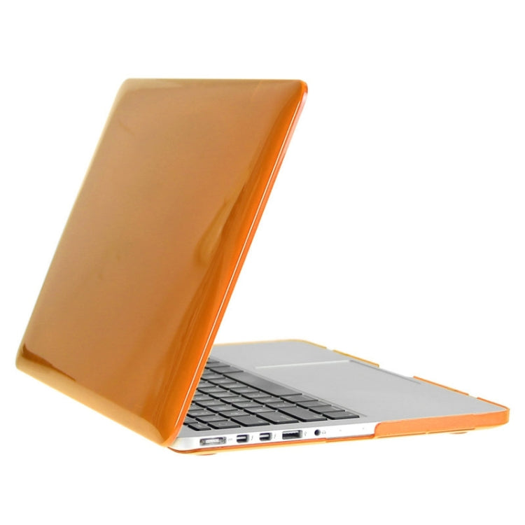 ENKAY for Macbook Pro Retina 13.3 inch (US Version) / A1425 / A1502 Hat-Prince 3 in 1 Crystal Hard Shell Plastic Protective Case with Keyboard Guard & Port Dust Plug(Orange)