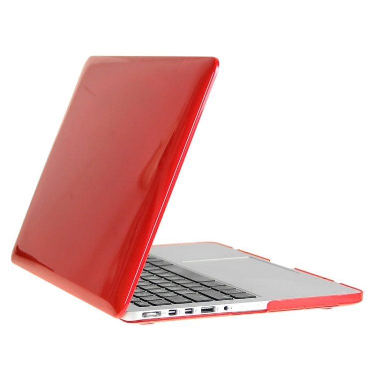ENKAY for Macbook Pro Retina 13.3 inch (US Version) / A1425 / A1502 Hat-Prince 3 in 1 Crystal Hard Shell Plastic Protective Case with Keyboard Guard & Port Dust Plug(Red)