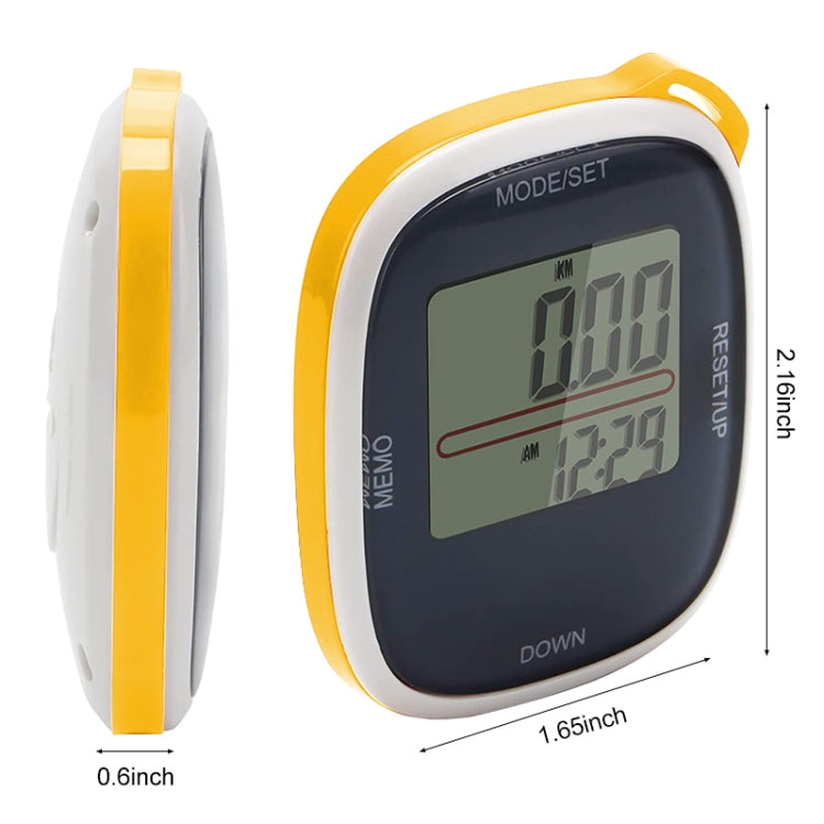 3D All Dimensional Multifunction Digital Electronic Pedometer Step Counter(Yellow) - Pedometer by PMC Jewellery | Online Shopping South Africa | PMC Jewellery | Buy Now Pay Later Mobicred