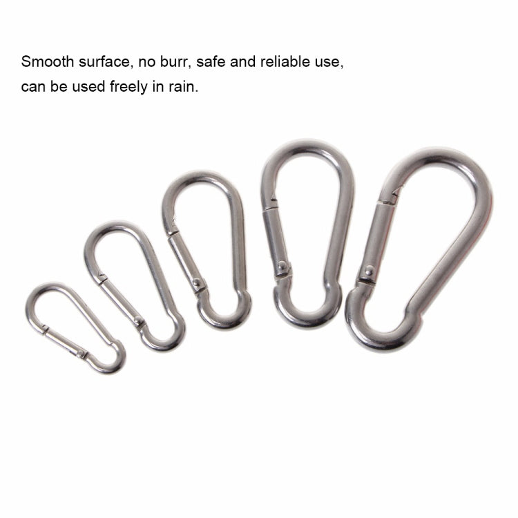 M4 Stainless Steel Carabiner Spring Hook Multi-tool Mountaineering Buckle Lock Camping Hook Rope, Inner Diameter: 3.93mm - Hooks by PMC Jewellery | Online Shopping South Africa | PMC Jewellery | Buy Now Pay Later Mobicred