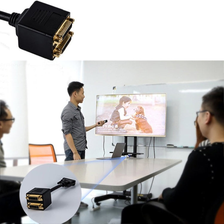 24+1 DVI Male to 2 DVI Female Cable Adapter, Length: 30cm - by PMC TechLife | Online Shopping South Africa | PMC TechLife