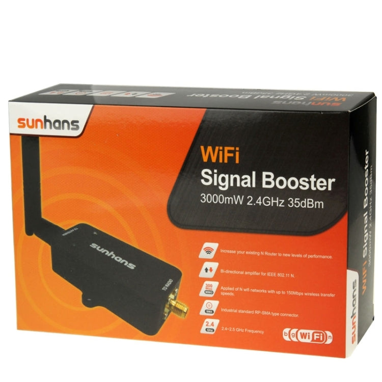 Sunhans SH24BTA-N 35dBm 2.4GHz 3W 11N/G/B WiFi Signal Booster WiFi Amplifier Wireless Repeater(AU Plug) - Broadband Amplifiers by PMC Jewellery | Online Shopping South Africa | PMC Jewellery | Buy Now Pay Later Mobicred