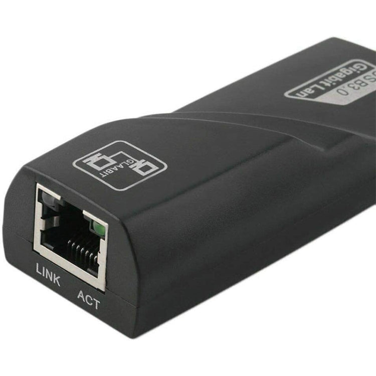 USB 3.0 10 / 100 / 1000Mbps Ethernet Adapter for Laptops, Plug and play(Black) - USB Network Adapter by PMC Jewellery | Online Shopping South Africa | PMC Jewellery | Buy Now Pay Later Mobicred