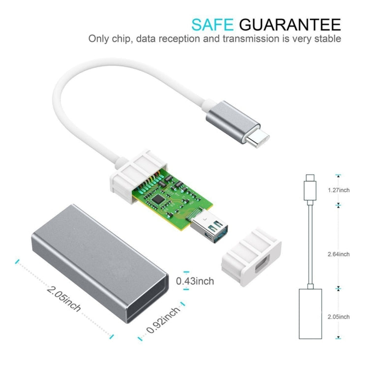 10cm USB-C / Type-C 3.1 to Mini Display Adapter Cable, For MacBook 12 inch, Chromebook Pixel 2015, Nokia N1 Tablet PC(Silver)