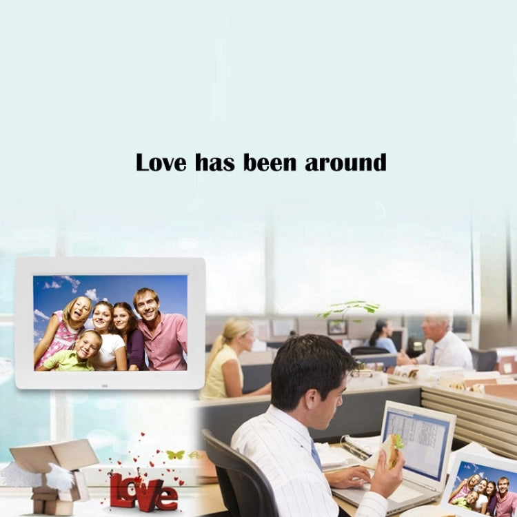 13 inch 1024 x 768 / 16:9 LED Widescreen Suspensibility Digital Photo Frame with Holder & Remote Control, Support SD / MicroSD / MMC / MS / XD / USB Flash Disk(White)