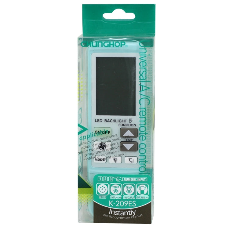 K-209ES Universal Air Conditioner Remote Control, Support Thermometer Function(Blue) - Air-Conditioner by PMC TechLife | Online Shopping South Africa | PMC TechLife | Buy Now Pay Later Mobicred