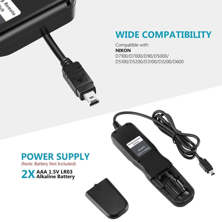 Aputure AP-TR3N LCD Timer Remote Cord for Nikon D5100,D3100, D7000, D5000, D90 - free shipping - PMC Jewellery - Order now!