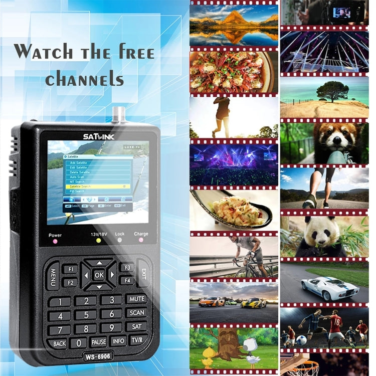 SATLINK WS6906 3.5 inch LCD Colour Screen Portable Digital Satellite Finder Meter(AU Plug) - Satellite Finder by PMC TechLife | Online Shopping South Africa | PMC TechLife | Buy Now Pay Later Mobicred