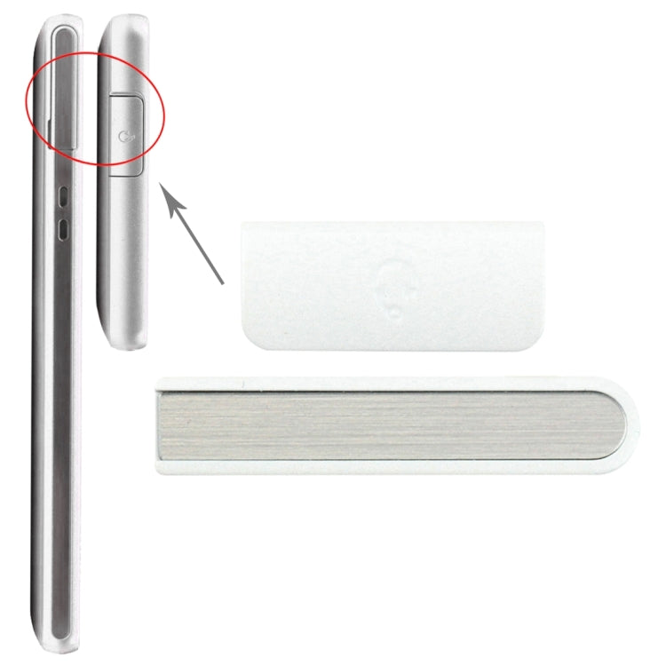 Earphone Button & Volume Button for Sony Xperia ZR / M36h(Silver)