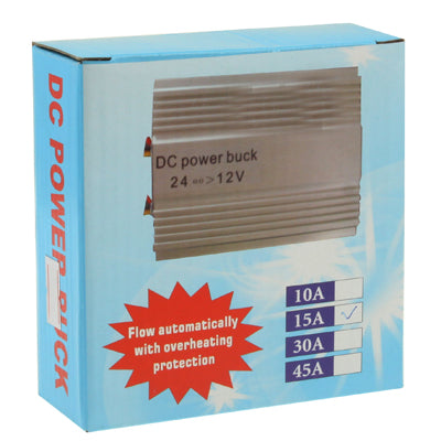 DC 24V to 12V Car Power Step-down Transformer, Rated Output Current: 15A - Voltage Stabilizer by PMC TechLife | Online Shopping South Africa | PMC TechLife | Buy Now Pay Later Mobicred
