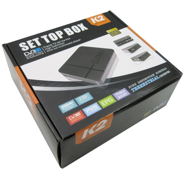 Mini Terrestrial Receiver HD DVB-T2 Set Top Box, Support USB / HDMI / MPEG4 /H.264(UK Plug)