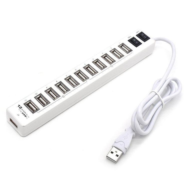 12-Port USB 2.0 HUB,Suitable for Notebook / Netbook(White)