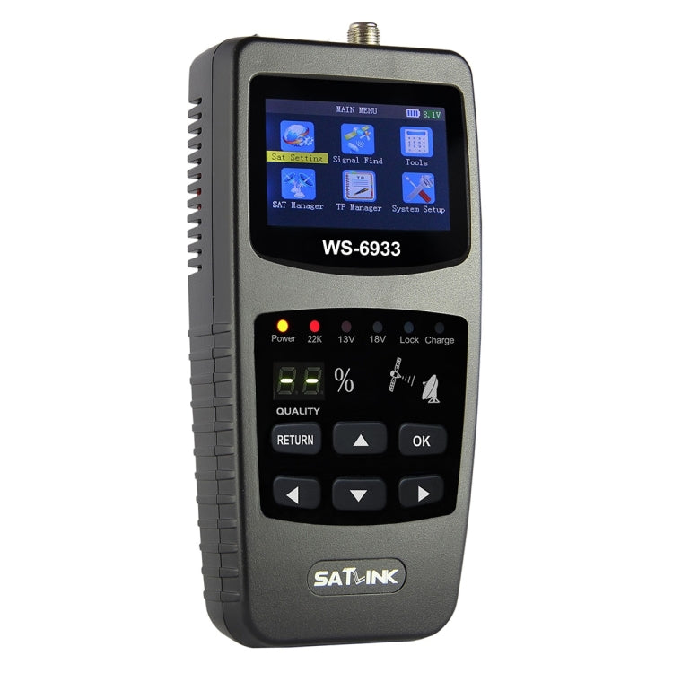 SATLINK WS6933 Portable Digital Satellite Finder Meter, 2.1 inch LCD Colour Screen, DVB-S2/S Signal Pointer(AU Plug)