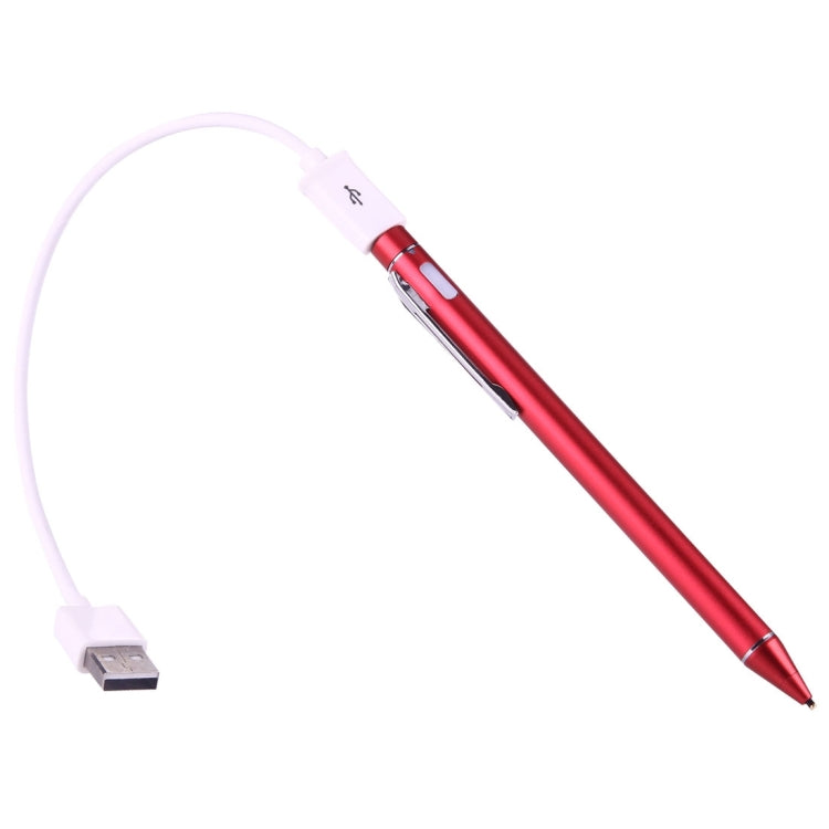 Universal Rechargeable Capacitive Touch Screen Stylus Pen with 2.3mm Superfine Metal Nib, For iPhone, iPad, Samsung, and Other Capacitive Touch Screen Smartphones or Tablet PC(Red) - free shipping - PMC Jewellery - Order now!