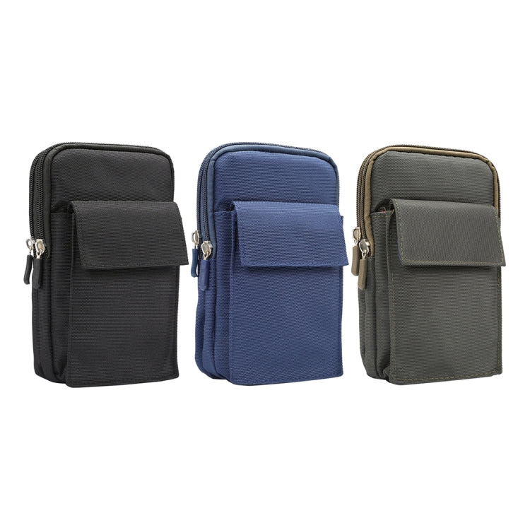 6.4 inch and Below Universal Polyester Men Vertical Style Case Shoulder Carrying Bag with Belt Hole & Climbing Buckle, For iPhone, Samsung, Sony, Huawei, Meizu, Lenovo, ASUS, Oneplus, Xiaomi, Cubot, Ulefone, Letv, DOOGEE, Vkworld, and other (Dark Blue) - More iPhone Cases by PMC TechLife | Online Shopping South Africa | PMC TechLife | Buy Now Pay Later Mobicred