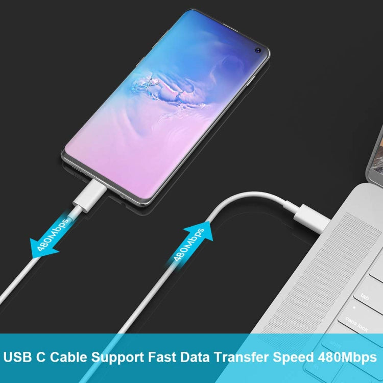 2m 2A USB-C / Type-C 3.1 Male to USB-C / Type-C 3.1 Male Adapter Cable(White)